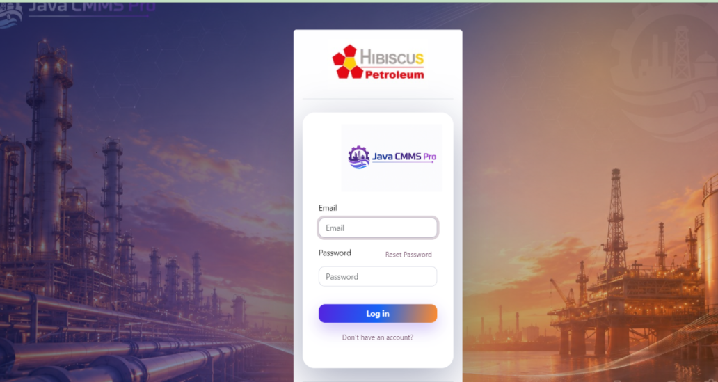Java CMMS login
